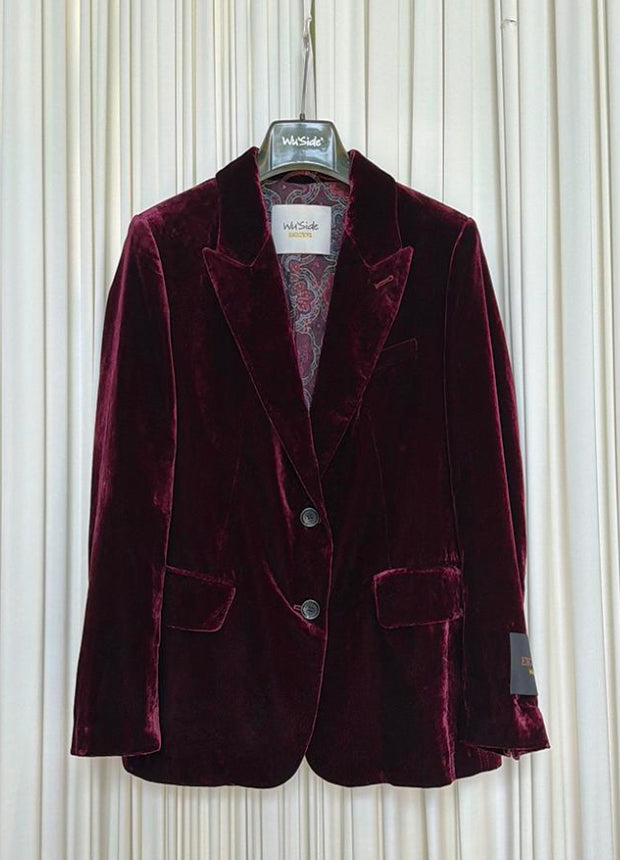 Blazer monopetto velluto