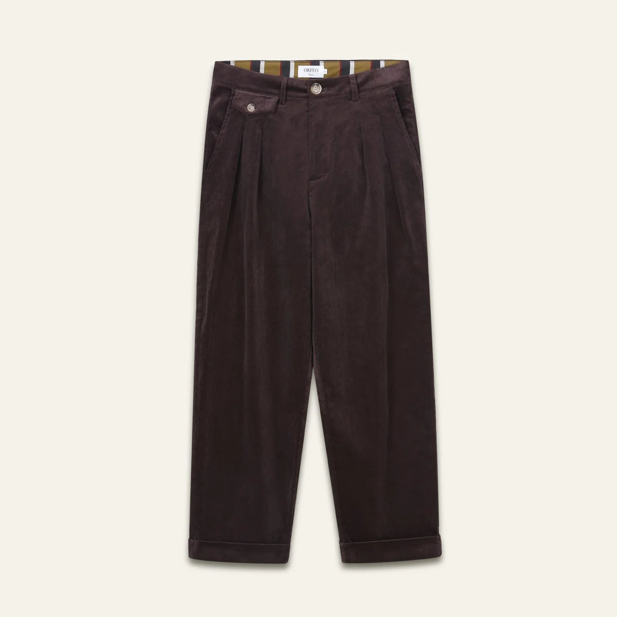 Pantaloni a gamba larga velluto