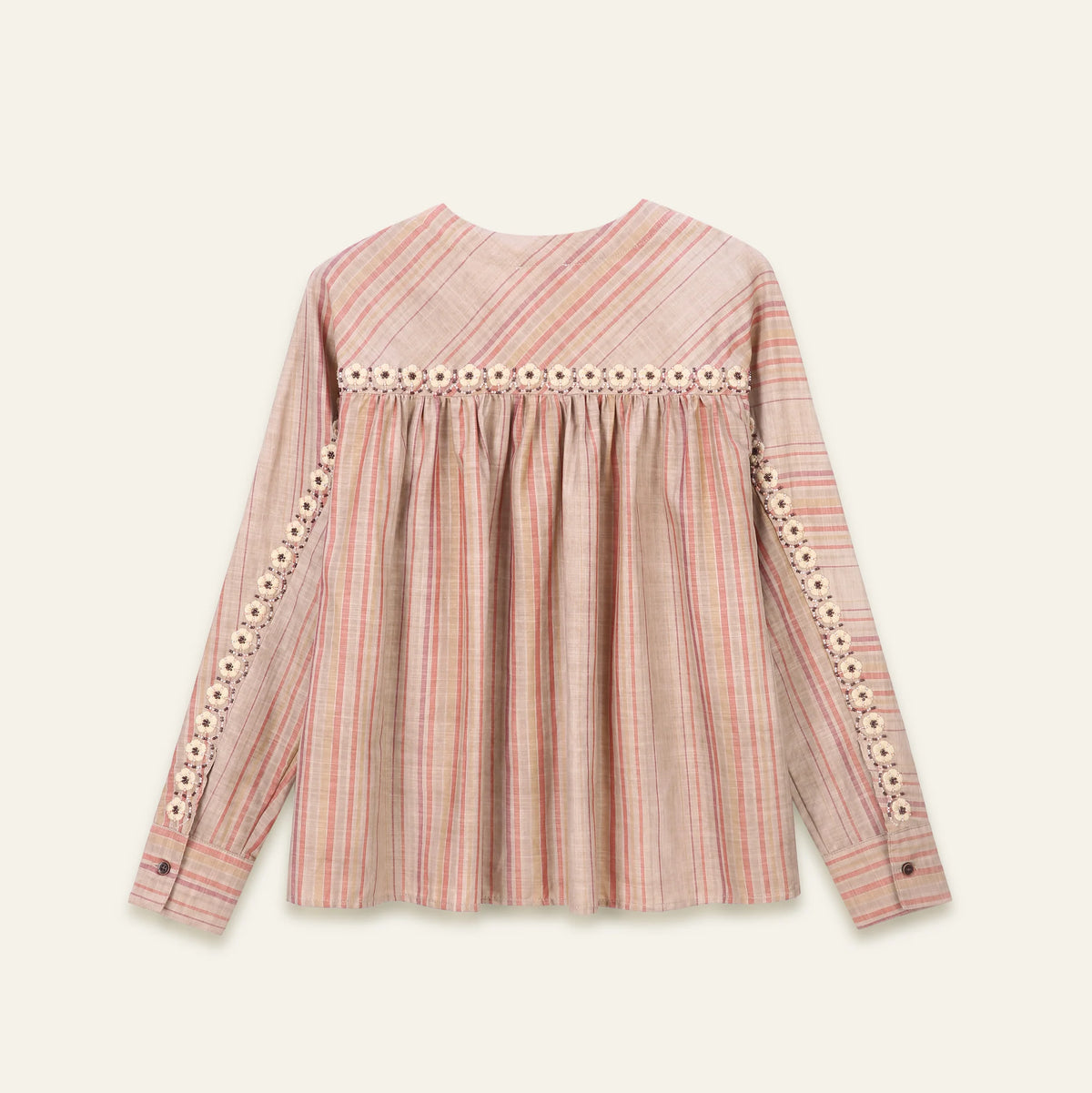 Camicia ricami floreali