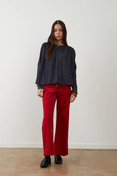 Camicia ricami floreali