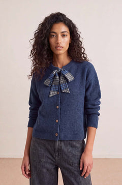 Cardigan con fiocco