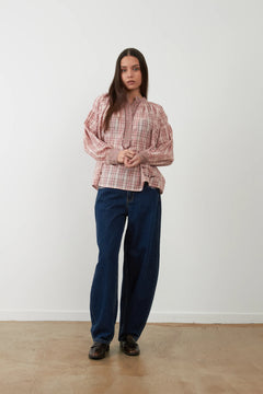 Camicia quadretti rosa