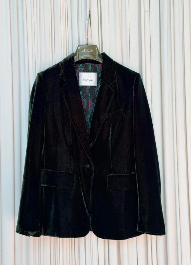 Blazer monopetto velluto