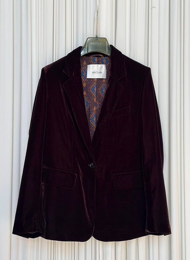 Blazer monopetto velluto