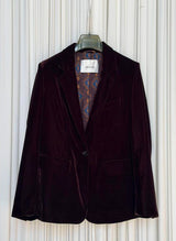 Blazer monopetto velluto