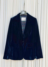 Blazer monopetto velluto