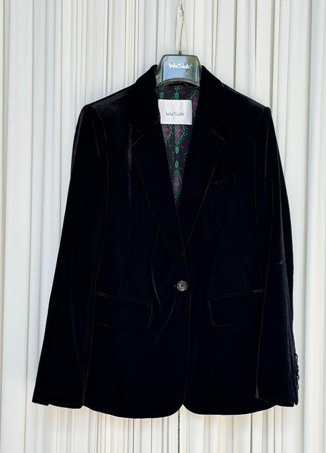 Blazer monopetto velluto