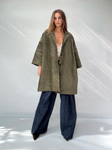 Giacca Kimono Tappezzeria Materica Verde