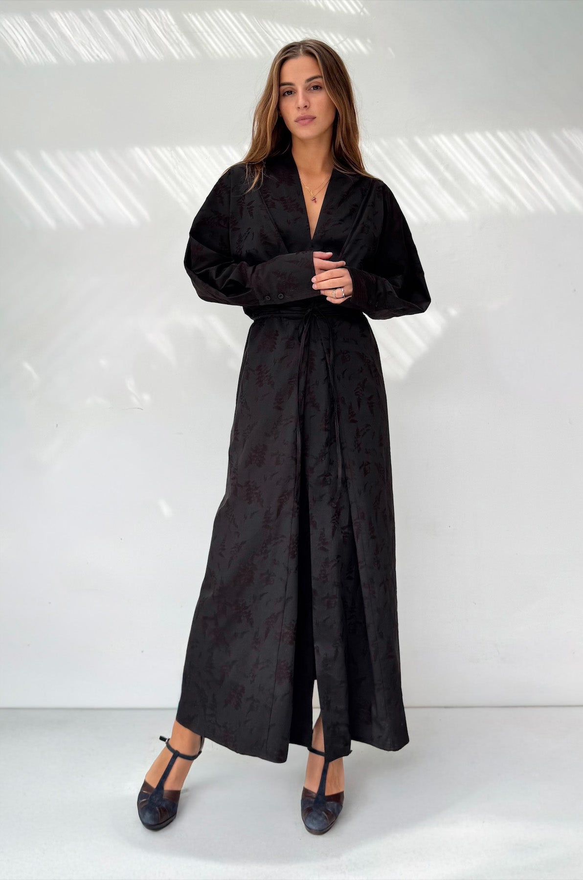 Abito Kimono Jacquard Botanico