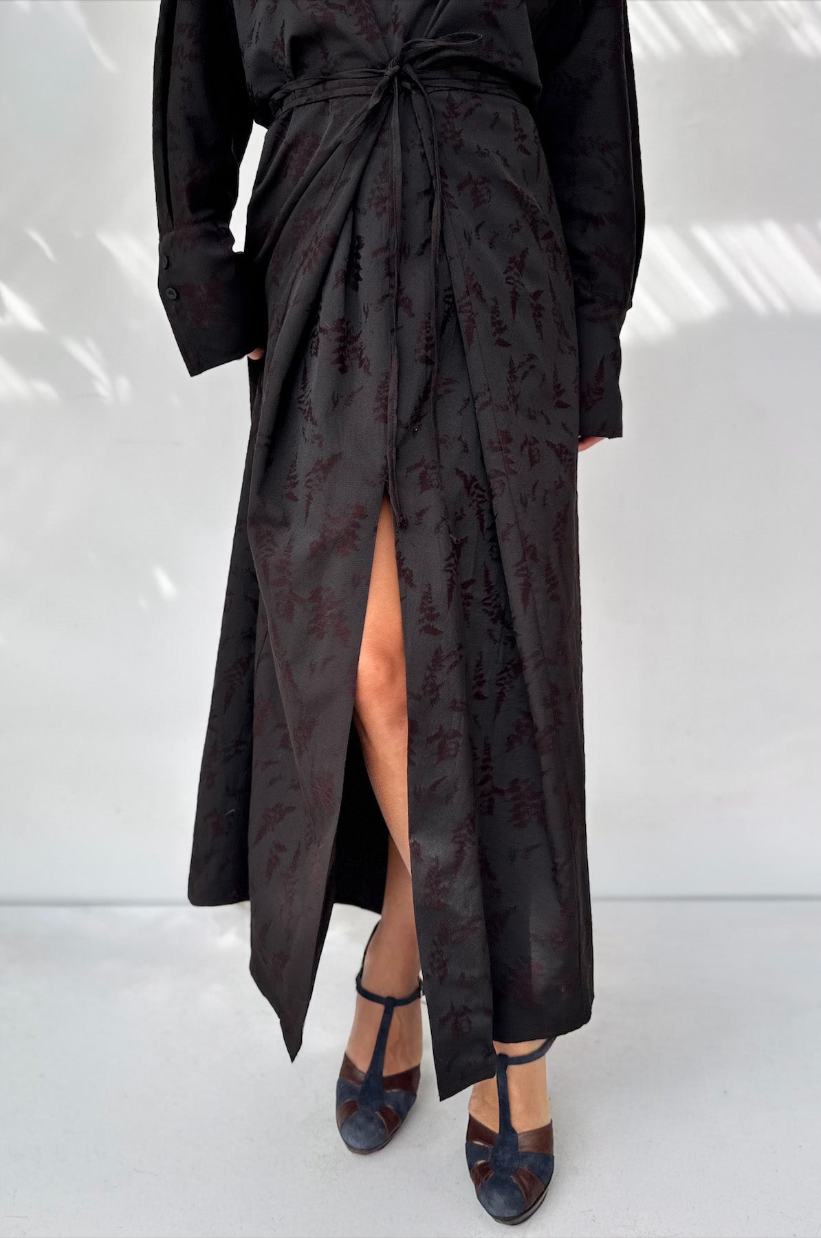 Abito Kimono Jacquard Botanico