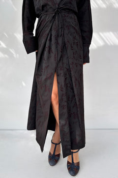 Abito Kimono Jacquard Botanico
