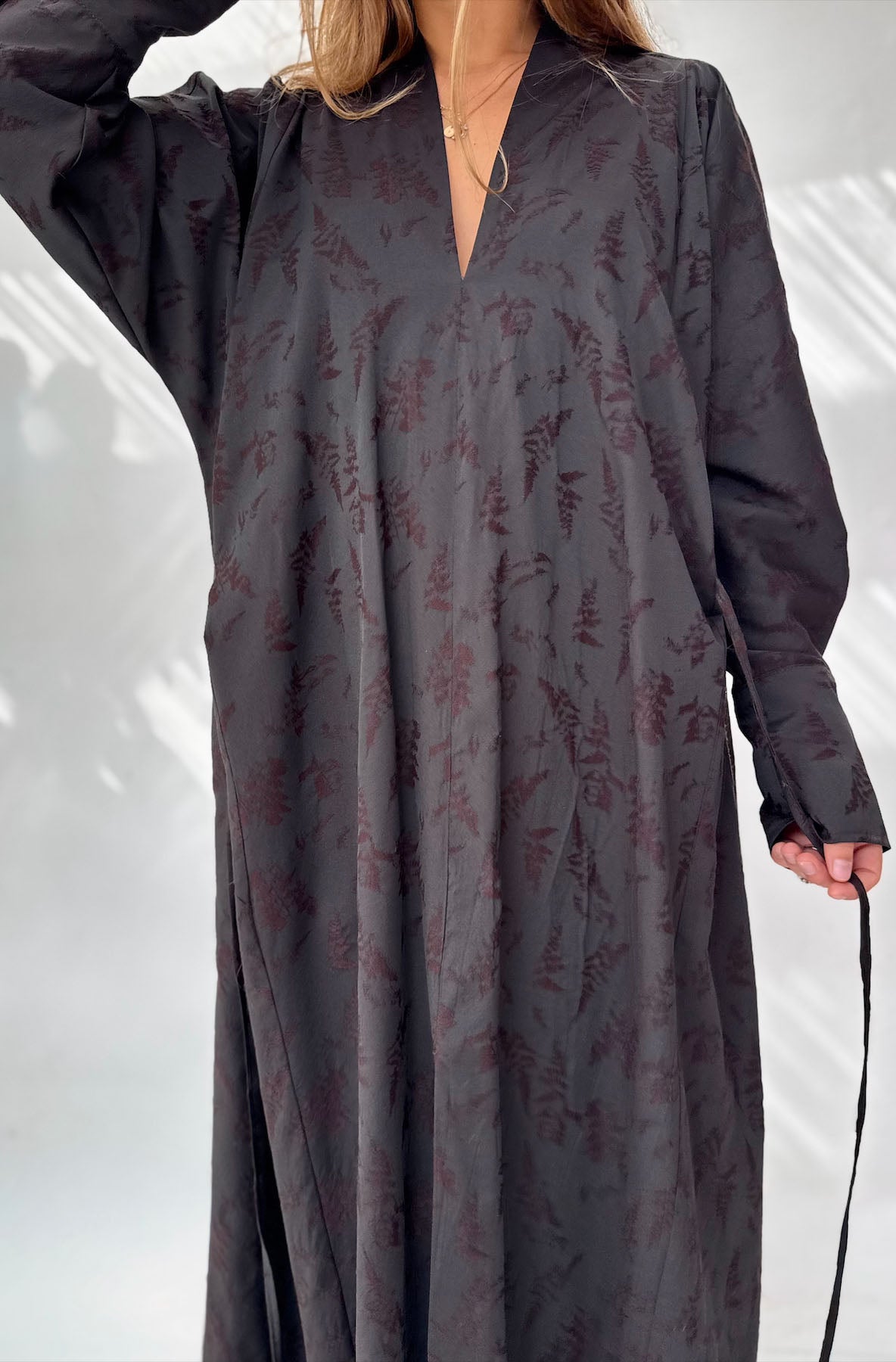 Abito Kimono Jacquard Botanico
