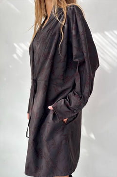 Abito Kimono corto Jacquard Botanico