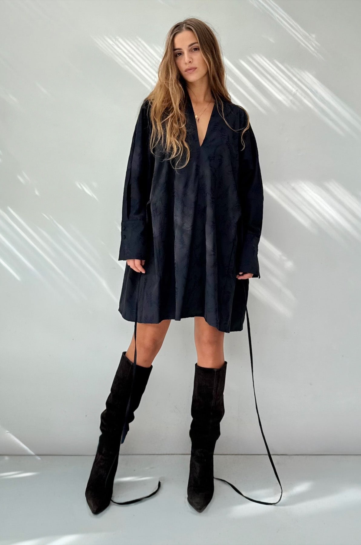 Abito Kimono corto Jacquard Botanico