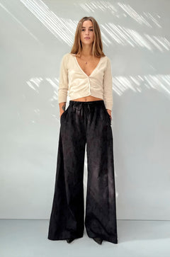 Pantalone a completo kimono Jacquard Botanico