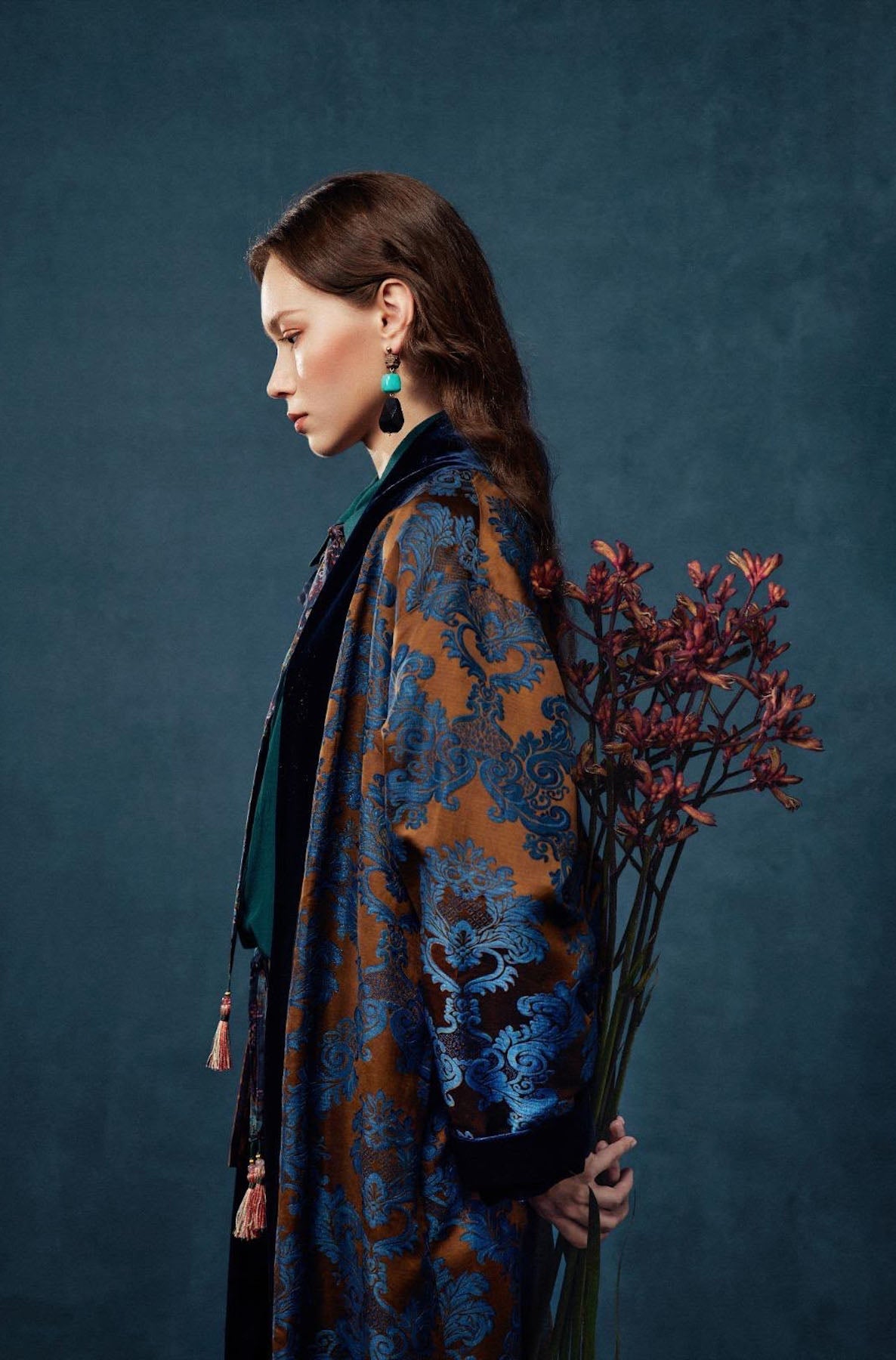 Kimono Lungo Jacquard