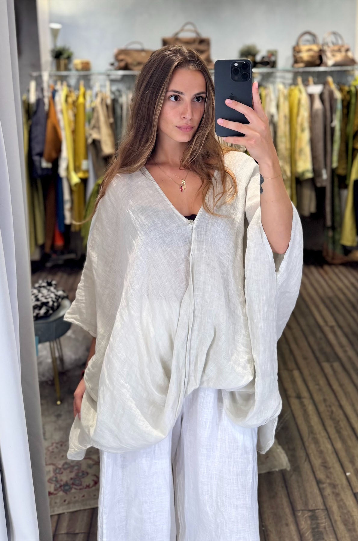 Camicia Lino Kimono